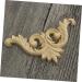 Alipis 4pcs Furniture Ornament Flower Corner Wooden Carving Corner Decals Unpainted Frames Cabinet Flowers - Buy Online on GoSupps.com