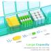 Extra Large 7-Day Pill Organizer 2 Pack - XL Weekly Pill Box with Jumbo Capacity - BPA Free - Blue+Green - Buy Online on GoSupps.com
