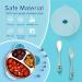 Baby League Steel Plate and Suction Bowl Set - Non-Toxic Blue Tableware for Toddler Feeding - Divider Plate with Spoon, Fork, and Lid - Self-Weaning Kids Gift - Buy Online on GoSupps.com
