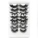 HBZGTLAD new 8 pairs of natural false eyelashes mink lashes long makeup 3d mink eyelashes extend eyelashes lashes mink(Mix-81)