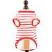 Summer Striped T-Shirt for Small & Medium Dogs | Smalllee_lucky_Store - Sleeveless Red Apparel for Yorkies Chihuahuas & Cats - Buy Online on GoSupps.com
