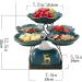 Fruit Bowl 2 Tier Fruit Bowl Set with Metal Rack Five Ceramic Fruit Bowl Serving-Tiered Serving Stand-Dessert Appetizer Cake Candy Fruit Bowl for Kitchen Counter - Buy Online on GoSupps.com
