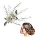 minkissy Hair Clips Hair Barrettes Hair Jewelry Bride Hair Accessory Bride Headpiece Bride Accessories Headpiece for Bride Hair Accessories Wedding Rhinestones Bridesmaid Manual Issue Card