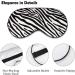 Black and White Zebra Sleep Mask for Women | Adjustable Eye Shades Cover with Elastic Strap - Best Sleep Aid - Buy Online on GoSupps.com