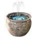 Hydria Re-Chargeable Water Feature Kit - Cordless LED Fountain Ideal for Meditation Mindfulness Home Spa Biophilia. Indoor Zen Fountain. (Long battery life per charge)