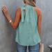 Napoo Women's Halter Sleeveless Leopard Print Tank Top - High Neck Shirred Knot Shirt Tunic | Size Medium - Buy Online on GoSupps.com