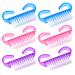 Qufiiry Nail Brush 6 pcs Nail Clean Brush Plastic Handle Nail Finger Tip Scrubbing Brushes for Nails Garden Home & Salon Use