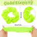 2 Pieces Neon Hair Scrunchies | Pop Yellow & Pink Satin Ties | Stylish Women's Hair Jewelry | Glitter Fluorescent Yellow - Buy Online on GoSupps.com
