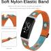 Miimall Soft Adjustable Nylon Fabric Band for Fitbit Inspire/Inspire 2/Inspire hr - Orange Daisy - Buy Online on GoSupps.com