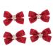 minkissy 4 Pairs Bow Tie Bowknot Hair Ropes Hair Accessories for Kids Ponytail Hair Clip Baby Bows Alligator Hair Clips for Bows Christmas Ponytail Holder Christmas Bowknot Hair Tie Girl