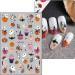 Halloween Nail Stickers 16 Sheets Self-Adhesive Nail Decal Pumpkin Ghosts Cobweb Nail Art Decoration Design Supplies - Buy Online on GoSupps.com