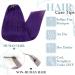 Runature 50cm Purple Clip In Real Hair Extensions - 20 Inch Smooth 70g Violet Hair Clips (5pcs) - Buy Online on GoSupps.com
