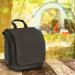 Premium Travel Hanging Toiletry Bag with Expandable Compartments - Jet Black - Buy Online on GoSupps.com