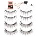 Magnetic False Eyelash Eyelashes Short Set with 2 Pairs Magnetic False Eyelashes for Parties Natural Lashes for Weddings Birthday Gifts(size:A)