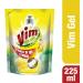 Vim Dishwash Liquid Gel Lemon Refill Pouch - 225ml | Powerful Residue-Free Cleaning for a Fresh Experience - International Shipping Available - Buy Online on GoSupps.com