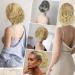 22cm Short Wavy Ponytail Extension - Thick Synthetic Ash Blonde Clip-In Hairpiece for Natural Look | Barsdar Kamm Clip - Buy Online on GoSupps.com