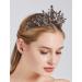 SH Ancient Gold Queen Crown for Women - Handmade Rhinestone Wedding Tiara for Bride | Crystal Headband Tiara for Halloween Costume and Birthday Accessories - Buy Online on GoSupps.com