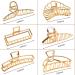 6 Pcs Large Gold Hair Clips for Women - Strong Hold Claw Clips for Thick & Thin Hair - Fashion Hair Accessories - Buy Online on GoSupps.com