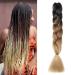 Gairyan jumbo braids extensions braid art hair 1 piece 100g braiding hair 60cm ombre synthetic braids afro hair for box crochet braids (black & dark brown) 60 cm (1 piece) black & dark brown & light brown