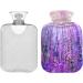 NAANLE 1L Hot Water Bottle with Abstract Violet Flower Cover | Pain Relief & Heat Therapy for Menstrual Cramps | Hand & Foot Heating Bag - International Shipping Available - Buy Online on GoSupps.com