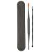 VOCOSTE 2 Pcs Earwax Cleaning Tool Set Portable Stainless Steel Earwax Cleaner Tool Set with Faux Leather Case Gray