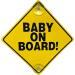 ONEBRAND Baby on Board Car Sign 2 Pack Warning Sticker with Suction Cups - Waterproof & Durable - Buy Online on GoSupps.com