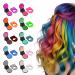 Lot de 10 Craie Cheveux Color es pour Filles Cheveux Craie de Coloration Temporaire Dye Couleur Lavables Coloration Temporaire Cheveux pour Hommes et Femmes pour Anniversaire Halloween