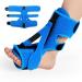 Welnove Plantar Fasciitis Relief Night Splint Plantar Fasciitis Relief Brace whith 3 Adjustable Straps Dorsal Night Splint for for Heel Pain Achilles Tendonitis Foot Drop Men and Women - Blue