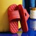 Mllm flip-flop beach indoor couple non-slip cool slippers wear-resistant slippers-red_35-36 couple household slipper bathroom sandals