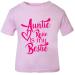 Pink Auntie Custom Name is My Bestie Baby T Shirt Top Aunty 3-4 Years Light Pink