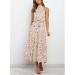 WJANYHN Spring and Summer Fashion Women's Halter Neck Polka Dot Print Lace Dress Long Skirt - Buy Online on GoSupps.com