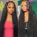 30 Inch 13x6 Deep Wave Lace Front Wigs Human Hair Deep Wave HD Lace Frontal Wigs Human Hair for Black Women Glueless Curly Lace Front Wig Pre Plucked with Baby Hair 150% Density Natural Color 30 Inch 13x6 lace front wigs...