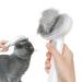 Aumuca Cat Brush for Shedding, Cat Brushes for Indoor Cats, Cat Brush for Long or Short Haired Cats, Cat Grooming Brush Cat Comb for Kitten Rabbit Massage Removes Mats, Tangles and Loose Fur White