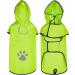 Reflective Dog Raincoat - Waterproof Adjustable Jacket for Small Medium & Large Dogs | Rain Cape with Hood for Walks - Size M - Green - Buy Online on GoSupps.com