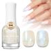 MIZHSE Nail Polish 15mL Mermaid Pearl Nail Polish Aurora Effect Nail Polish Iridescent Fingernail and Toenail Polish Glossy Long Lasting Nail Polish Trendy DIY Nail Salon Blue Pearl Blue