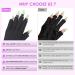 SINOKAME UV Gloves for Gel Nail Lamp | Full Coverage Finger UPF 50+ Protection | Cooling Tech Fabric with Silicone Print | Fingerless Sun UV Gloves for Women (Black) - Buy Online on GoSupps.com