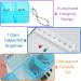 2Pcs Pill Box Organizer Travel Tablet Box 7 Days with Compartments - White and Blue - Buy Online on GoSupps.com