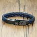 VNOX Custom Engraved Leather Medical Alert ID Bracelet for Men - Handmade Two-Tone Adjustable Wristband for Diabetes Insulin - 6.5-8.4 Inches - Buy Online on GoSupps.com