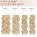 Feshfen Clip In Hair Extensions - 50cm Blonde Wavy 4PCs 180g Synthetic Hair for Women - Buy Online on GoSupps.com