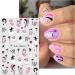 JMEOWIO 9 Sheets Halloween Nail Art Stickers Decals Self-Adhesive Colorful Flower Ghost Pumpkin Nail Supplies Nail Art Design Decoration Accessories - Buy Online on GoSupps.com