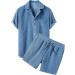 Outfit,Corduroy Button Down Shirts & Shorts,Men's Tracksuits - Size 12 - 2 Pieces - Buy Online on GoSupps.com