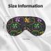 Mardi Gras Printable Sleep Eye Mask - Soft Blindfold with Elastic Strap for Travel & Night Sleeping - Buy Online on GoSupps.com