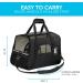 Airline Approved Pet Carrier - Soft-Sided for Small-Medium Cats and Dogs - On-Board Under Seat Travel Bag with Fleece Bed - Large Onyx Black - Buy Online on GoSupps.com