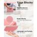Tumaz Yoga Blocks 2 Pack with Strap Set - High-Density EVA Foam & Cork Blocks for Yogis - Includes Premium Yoga Brick & E-Book - Buy Online on GoSupps.com