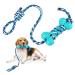 Bestomrogh dog toy kisses from natural rubber interactive k toys with 48cm robust dog toy long rope for cleaning teeth for small medium and large dogs