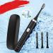 Electric Toothbrush for Adults Rechargeable with 4 Replacement Brush Heads 8 Modes with 2-Minute Intelligent Timer and IPX7 Waterproof Technology in Antique Black