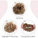 Curly Wavy Bun Extensions - Light Brown to Ash Blonde | Messy Hair Scrunchies for Women - Buy Online on GoSupps.com