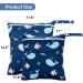 Pack of 2 Wet Bags for Kindergarten & Daycare - Organize Toddler Diapers Travel Gym Beach | Whales Design - Buy Online on GoSupps.com