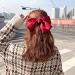Andelaisi Vintage Red Satin Bow Hair Clip Barrette - Retro Bowknot Accessory for Women and Girls - Buy Online on GoSupps.com