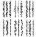 Yesallwas 6 Sheets Mix Tribal fake Tattoos Small Temporary Tattoo Blue Black Tribal Pattern Tattoo Body Sticker for Men Women 9cmX 19cm/3.54X7.48 inches (LXW)